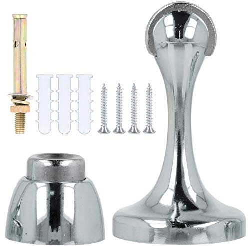 Strong Magnetic Polished Chrome Door Stop with All Fittings Ideal for Floor or Wall Mounting Buffer Protector No Slam Stopper