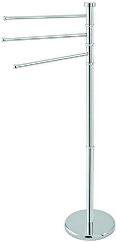 Piantana portasciugamani 3 bracci altezza 93 cm acciaio cromato salviette