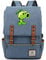 WANHONGYUE Plants vs. Zombies Game Anime College Student Schoolbag 15.6-inch Laptop Backpack Vintage Rucksack with USB Charging Port Sky Blue / 2