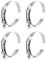 QWORK® 4 Stück Gelenkbolzenschelle, Edelstahl T Bolzen Klemme fur Wagen Abgasanlage, 108mm - 116mm