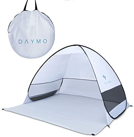 DAYMO - Tenda da spiaggia, 190 x 160 cm, con protezione UV 50 +, protezione dal vento, tenda pop-up che si apre da sola