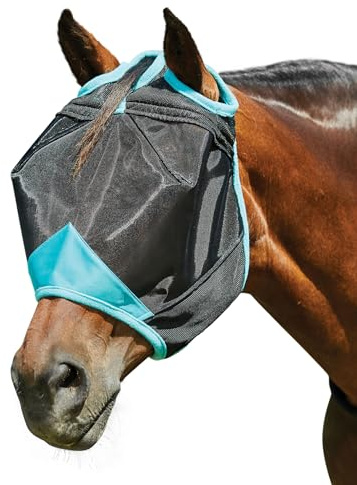WeatherBeeta ComFiTec Deluxe Fine Mesh Mask, Black/Turquoise, Full