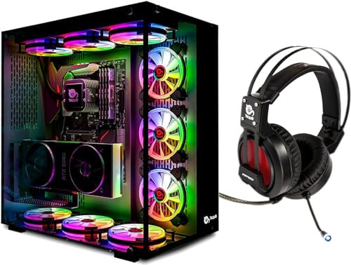 Pack Talius Caja Gaming Cronos Black Cristal Templado. Incluye 3 Ventiladores Iris ARGB más centralita, 4 filtros Anti Polvo imantados. Regalo Auricular Osprey 7.1(Pack Cronos-Osprey)