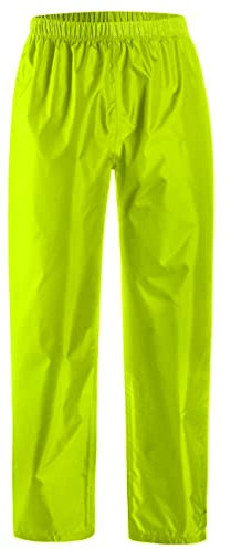 AXESQUIN Regenhose Herren Wasserdicht Atmungsaktiv Leichte Fahrrad überhose Winddicht Outdoorhose Wanderhose überziehhose-Fluor L