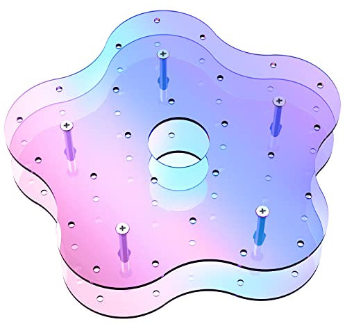 NiHome Acryl-Cake-Pop-Display-Ständer, 25 Löcher, Acryl-Halter, Display-Ständer für Desserttisch, Cupcakes, Lutscher, Süßigkeiten, Hochzeiten, Babypartys, Jubiläen, Halloween (schillernd)
