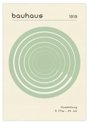 Poster Bauhaus 1919 | Spirale Kreis Grün A2 (59,4 x 42 cm)