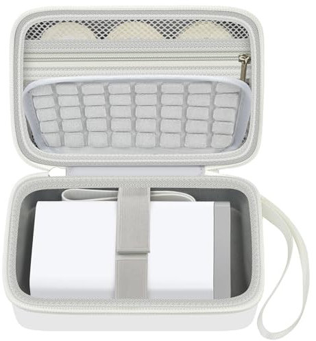 Againmore Étui Rigide Compatible avec Console de Jeu Portable analogique, Sac de Rangement pour Cartes de Jeux vidéo, câble de Charge et Accessoires (boîte Uniquement), Blanc, Blanc