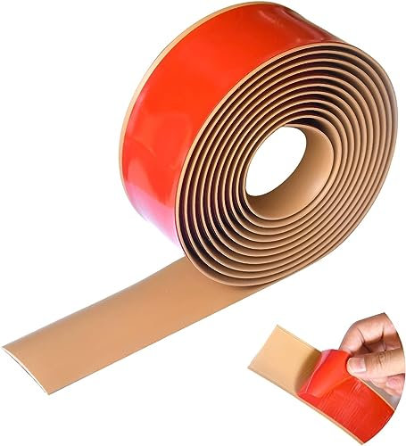 4M*5CM Laminate Flooring Threshold Transition Strip,Self Adhesive PVC Flat Door Threshold Strip Bars,Vinyl Flooring Edge Trim,Floor Joining Strip,Tile to Laminate Transition Strip(Brown 5M/4CM)