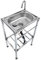 Fregadero de Acero Inoxidable, Fregadero de Cocina Independiente de Un Seno con Grifo de Agua Fría y Caliente, para Lavadero, Garaje, Granja (Size : 38x33cm(15x13inch))