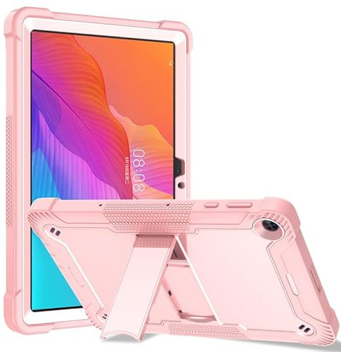 Custodia per tablet Huawei MatePad T10/MatePad T10s 2020 (AGS3-L09/AGS3-W09) da 10,1 pollici, PC TPU ibrido a doppio strato, cavalletto integrato, fotocamera con bordo rialzato e schermo copertura