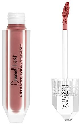 Physicians Formula Mineral Wear Diamond Last, Ultracremige Flüssige Lippenfarbe, Hochpigmentiert, Nährende und Langanhaltende Formel, Topaz Taupe