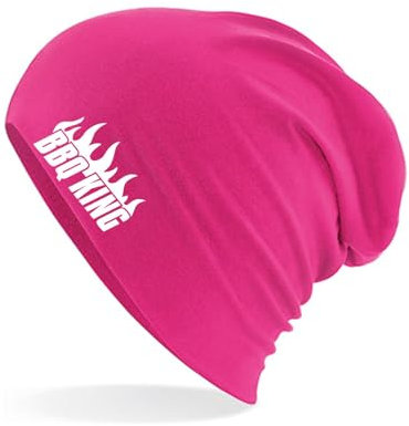 Huuraa Wintermütze BBQ King Flammen Geschenk Fuchsia BBQ King Geschenkidee