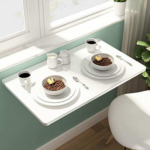 wandklapptisch klapptisch Wand wandtisch klappbar, Multifunktionaler schwebende Werkbank, Esstisch, Schreibtisch, Couchtisch, für die Küche, Schminktisch, 20 Größen, weiß (50 x 30 cm/20 x 12