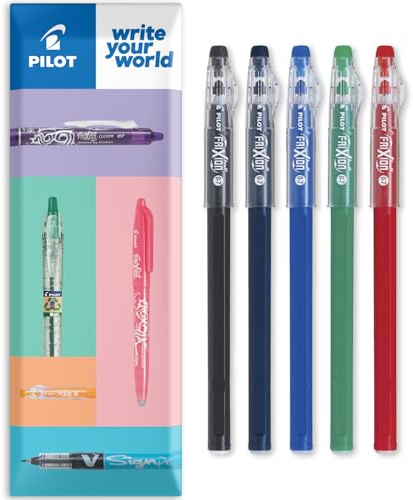 PILOT FriXion Ball Stick 07 - 0,7 mm - radierbare Gelschreiber - im Geschenkumschlag (Business Wallet 5)