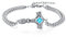 ZIPPICE Thors Hammer Armband 925 Sterling Silber Mjölnir Keltischer Knoten Nordische Wikinger Unisex Schmuck für Frauen (Türkis)