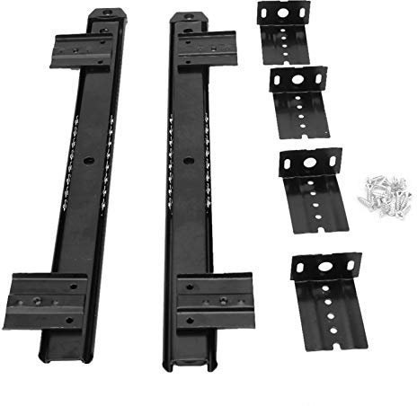 2Pcs Thickened Cold Rolled Keyboard Slide Rail Keyboard Rail, Keyboard Slide Under Table Shelf Runner Steel Computer Desk Keyboard Slide Rail Bracket (Eujgoovp56gqzo32k-02)