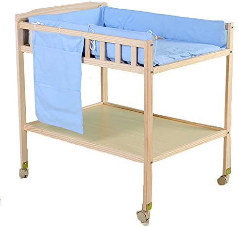 DZYHFCO Reise-Wickelstation, zusammenklappbar, ideal für Reisen – 80 x 60 x 95 cm – Blau/Rosa/Gelb