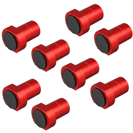 Confezione da 8 morsetti per banco da lavoro per cani, in lega di alluminio, per banco da lavoro e lavorazione del legno, accessori per banco da lavoro per fori per cani da 19/20 mm (rosso, 20 mm)