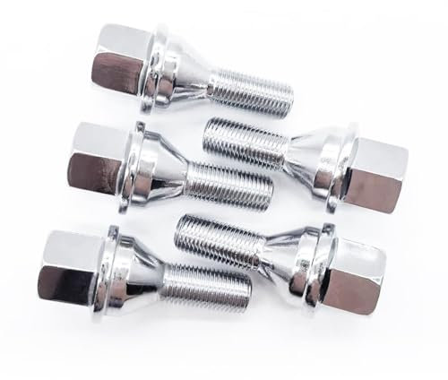 MACHSWON 5 bulloni per ruote auto, M12 x 1,25, gambo da 26 mm, 19 mm, lunghezza 6,1 cm, compatibili con Jee-p Cher-okee, Liberty, Rene-gade, Compass