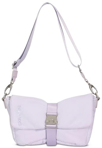 Expatrié Petit Sac à Bandoulière Femme Violet - Bobby - Crossbody Puffer Bag en Nylon - Sac à Main avec Boucle & Fermeture Éclair - Sac Doudoune en Tissu - Résistant à l'eau