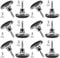 Minnhua 12 Pcs Furniture Legs Bed Castors Gliders with Metal Inserts for Beds Sofas Footstools Replacement for Castors Furniture Bed Chrome Feet Leg Glides Castors and Insert Fitting