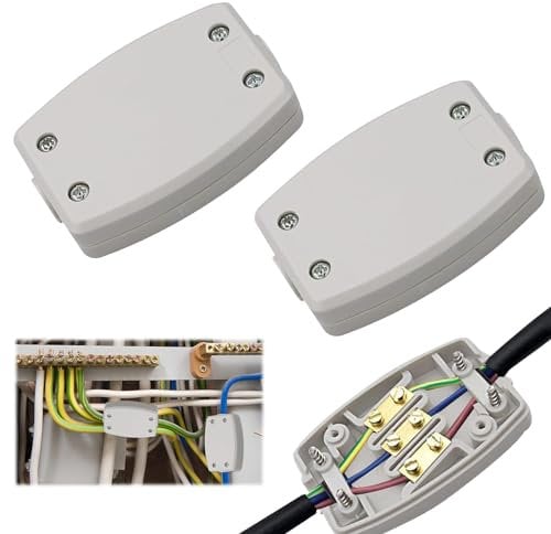 2 Pieces 3 Terminal Electrical Cable Junction Box,Electrical Junction Box,Electric Junction Box,Junction Box 3 Way,3 Core Cable Joiner Cable Connectors For Indoor Lighting,For Electricity,Wiring