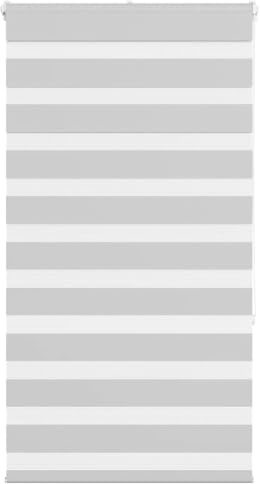 vidaXL Doppelrollo Hellgrau 70x150 cm Stoffbreite 65,9 cm Polyester