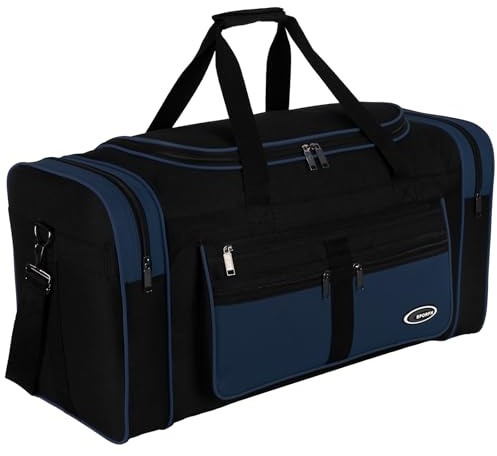 Sporttasche, Reisetasche und Fitnesstasche für Damen und Herren- Tainingstasche, Gym Bag (Blau, L 80 x B 34 x H 38 cm (ca.100 L))