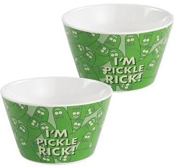 United Labels Rick and Morty Schüssel - I´m Pickle Rick! Gurke Müslischale Schale aus Porzellan 500 ml Grün