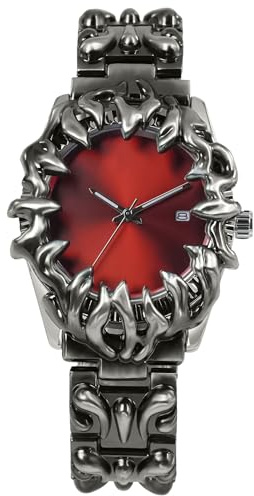 BARAMON Orologio da uomo retrò moda vintage orologio da polso casual gotico steampunk quarzo analogico orologio da mano Hip Hop Cool Alien Y2K orologio maschile