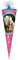 Familando große Schultüte für Jungen und Mädchen Zuckertüte 85cm 6-eckig mit Tüllverschluss zur Einschulung (Pferde)