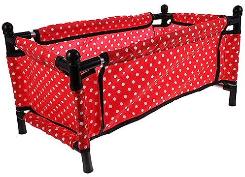 VANZACK 1Satz Puppenbett Für Puppenhaus Rotes Schlafbett Zubehör Für Haushandwerk Für Puppen Puppenbett Lieferungen Puppenhaus Accessoires