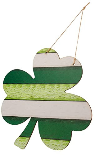 Holibanna Cartello di Benvenuto per Porta D'ingresso Motivo A Trifoglio di San Patrizio Decorazione per Feste Domestiche