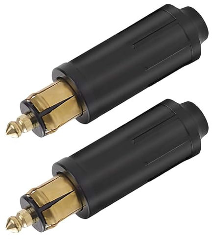 Fiche Allume-Cigare 12V à 2 Broches, Remplacement pour Prise DIN Européenne – Compatible avec Voitures, Camions, Motos, Scooters et Véhicules Tout-Terrain – Noir