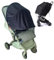 NINESPRING Parasol Cochecito Bebe con Mosquitera, 2 en 1 Toldo Protección Solar para Carrito, Protección UV 50+ para Silla de Paseo, Parasol Carro Bebe universal,Transpirable,Negro