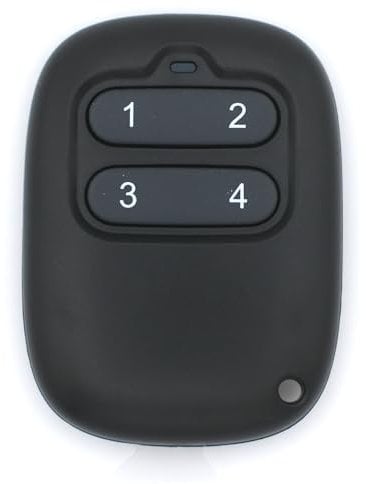 4-Button Garage Door Remote Control, Garolla Compatible, T3501 433.92MHz Rolling Code Transmitter, Black