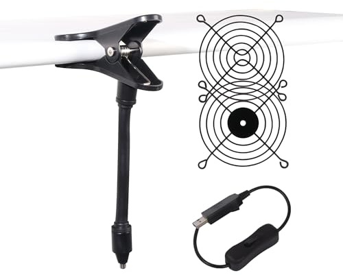 92mm DIY Cooling Fan Grill Guard Kits Includes 5V USB Boost 12V 3pin/4 Pin Adapter Cable & Adjustable Clip Mount- Upgrade Your PC Fan to Unlock More Application Scenarios