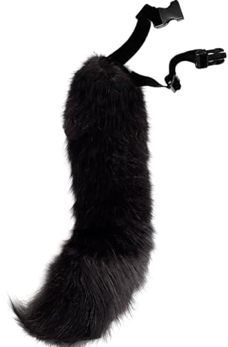 Uzndq Halloween Weihnachtsfeier Kunstpelz Wolf Fuchs Fuchsschwanz Cosplay Kunstpelz Wolf Fuchs Kostüm Schwanz Erwachsene Kinder Cosplay Kostüm Accessoire
