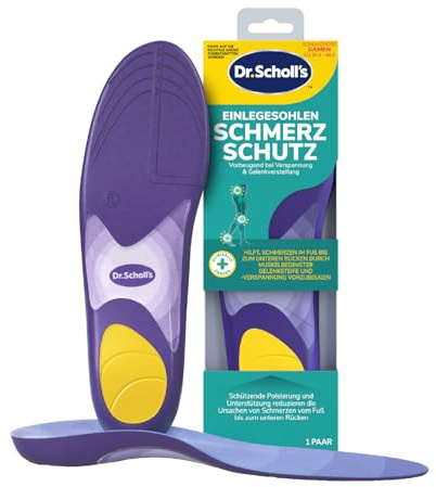 Dr. Scholl's beugt Schmerzen vor.Schützende Einlegesohlen für Damen,schützen vor Fuß-, Knie- und Rückenschmerzen, fördern die Fußgesundheit und das Wohlbefinden, verstellbar, Größe 35.5–40.5,1 Paar