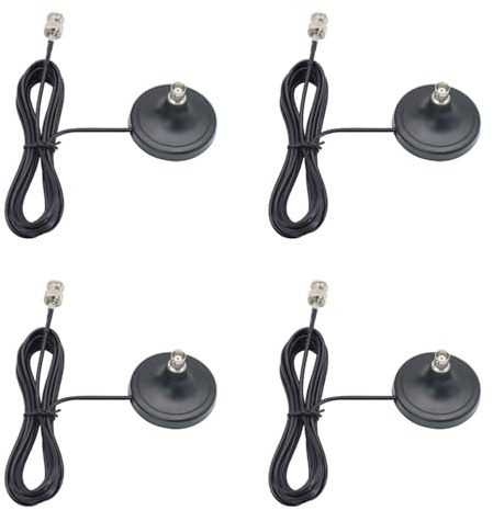 Vjsujehgy 4X Antenna BNC e Femmina Base Magnetica Resistente di Prolunga da 3 Metri per Microfono Wireless Q9 RG174