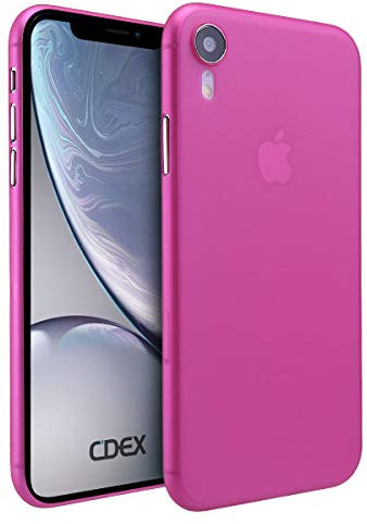 doupi UltraSlim Case for iPhone XR (6.1 inch), Ultra Thin Fine Mat Feather Light Skin Protective Cover, Pink