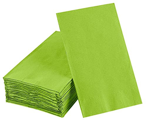 Amcrate Einweg-Gästehandtücher, Kiwi-Getränke-Servietten, weich und saugfähig, Papierservietten, Abendessengröße für Party, Hochzeit oder den täglichen Gebrauch, 2-lagige Party-Servietten, 40 Stück