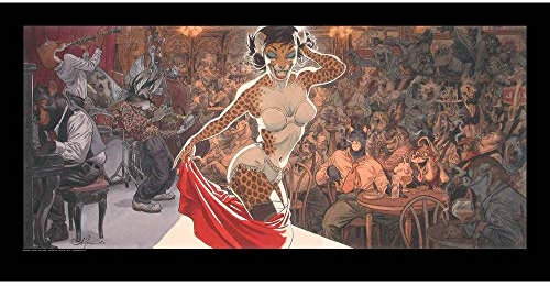 XYZ AFFAIRE Póster Cartel Offset Blacksad Juanjo Guarnido, Jazz n' Fun's Club (50x25cm)