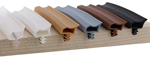 ToniTec Türdichtung Dichtprofil für Holztüren 12mm, modifiziertes Weich PVC, Weiß, 25m