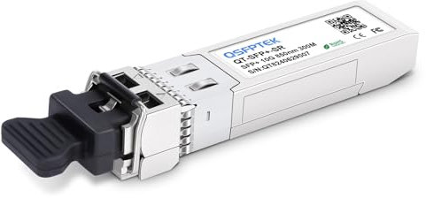 QSFPTEK 10G SFP+ Modulo 850nm 300M DDM LC Multimodale 10GBASE-SR SFP+ Transceiver per Cisco SFP-10G-SR, Ubiquiti UF-MM-10G, Mikrotik, Supermicro Altri switch aperti