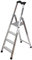 TB Davies 1202-024 Heavy-Duty Platform Step Ladder, 4 Tread, Platform Height 0.8m, Aluminium, 150kg Work Load, EN131 Professional