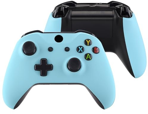 eXtremeRate Coque Avant Grips Poignées pour Xbox One S/X Manette, Coque de Remplacement pour Xbox One S/X Manette, Boîtier Customisé pour Modèle 1708, Azuré