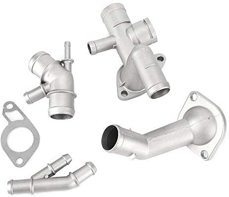 KSTE 4pcs / Set de aluminio de la manguera del refrigerante del motor Brida kit compatible con Mk4 Golf 1.8T 2000-2005 06A121132A