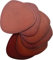 Brute Strength - sous-Verres en Cuir Pleine Fleur - Cognac - Semi-Rond - 10 pcs - sous-Verre Ovale pour Verre - sous-Verres pour Boissons - Comprend Un Support