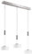 Fischer & Honsel Pendelleuchte Lavin, 3x LED 9 Watt, Nickelfarben, Höhenverstellbar, Stufenlos Dimmbar, 60449, 100x20x160cm (LxBxH), 2900 Lumen, 2700 Kelvin, Glas: Opal